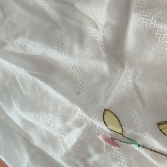 Anthropologie Embroidered White Cotton Floral Summer Skirt - Picture 6 of 6